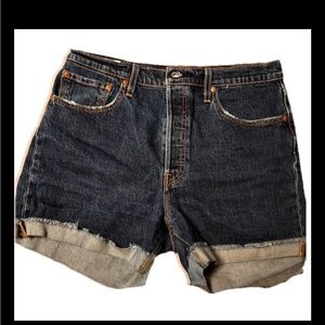 Levi’s 501 High Rise Dark Wash 32 Festival Boho Grunge Punk Y2K Cowgirl Country